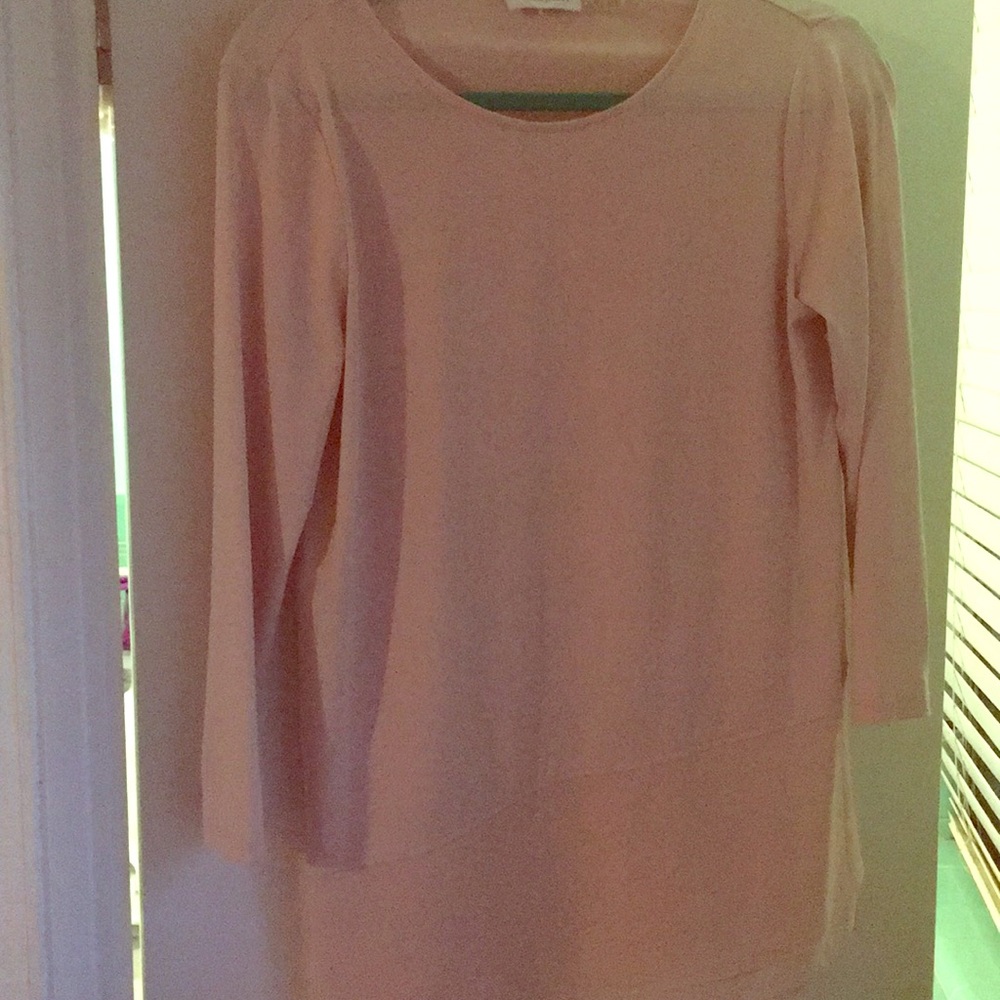 Asymmetrical pink blouse